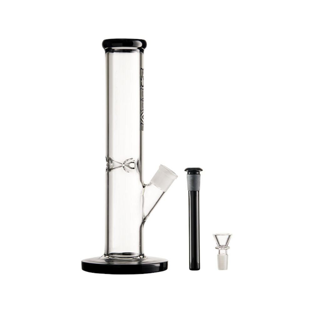 Groove Straight Tube 12 Black and Clear bong sklo