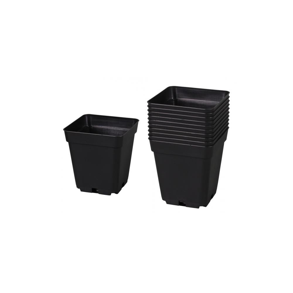 Blumentopf aus Plastik, viereckig 15x15x20 cm - 4 l, PACKUNG 100 Stk.