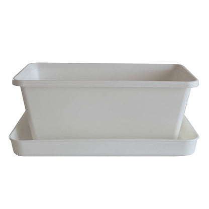 Pot with saucer White