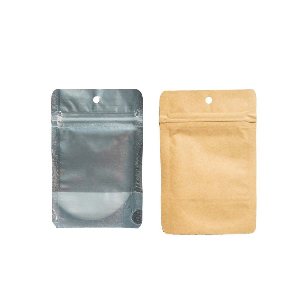 Qnubu Zip Bag Kraft 3.5g, 85x130 mm, PACKUNG 50 Stk.