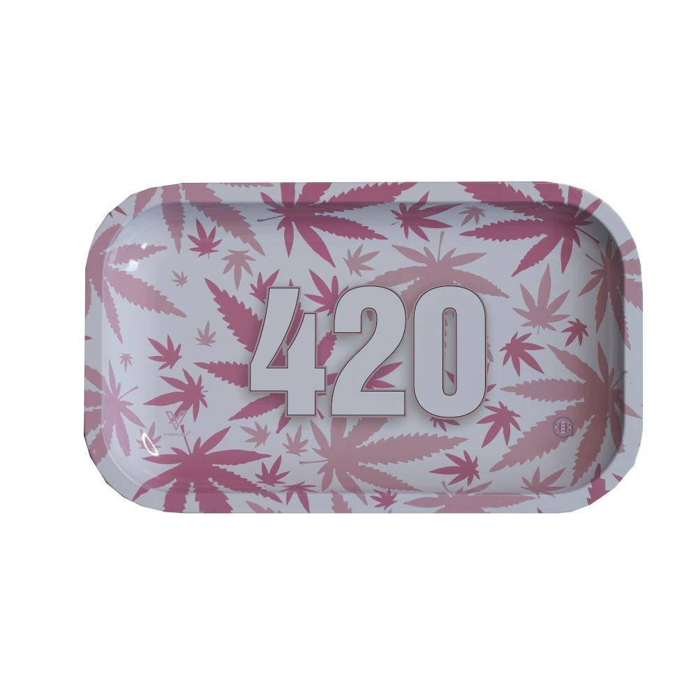 Metal rolling tray Pink 420 270x160 mm