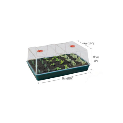 Garland Gewächshaus XL High Dome Propagator Black, Hartplastik, unbeheizt, 58x40x22,5 cm