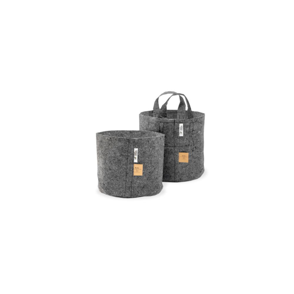 Root Pouch Grey Textil Blumentopf 29x36 cm - 22 l