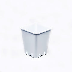 Plastic flower pot, square white 20x20x23 cm - 5.7 l, PACK 100 pcs.