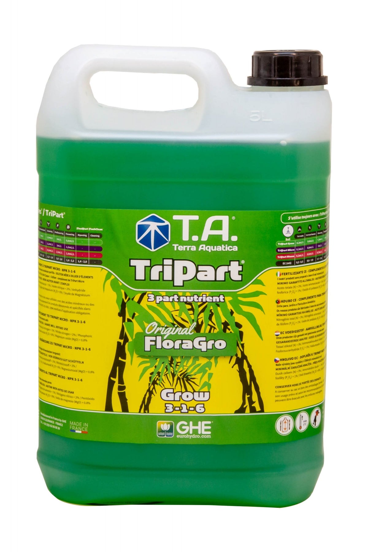 Terra Aquatica TriPart Grow 5 l - (multilingual label incl. DE)
