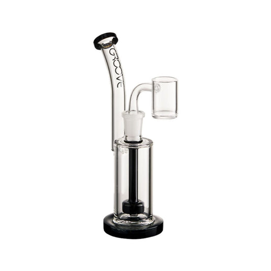 Groove Small Rig 7 "Black and Clear Bong Glass