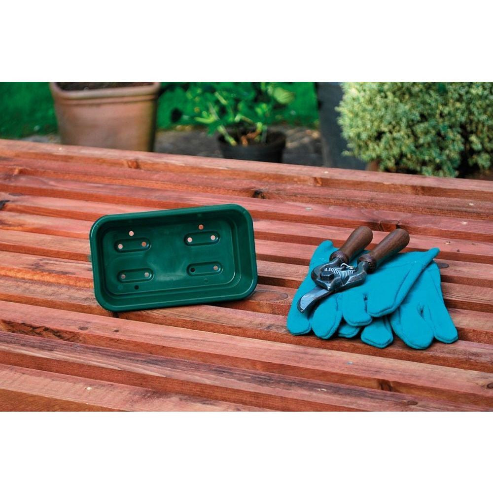 Garland plastic tray Mini Seed Tray Green with drainage 17x10x5 cm