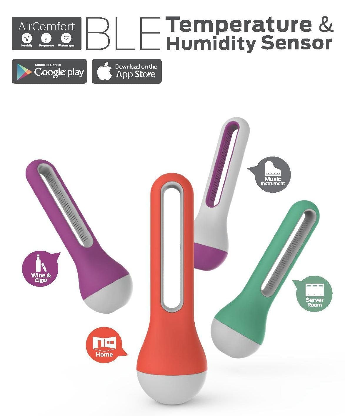 Ibebot Air Comfort BlueTooth Temperature and Humidity Sensor