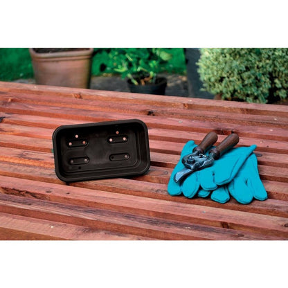 Garland Plastikschale Mini Seed Tray Black mit Drainage 17x10x5 cm