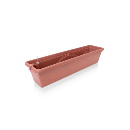 Self-watering flowerpot Extra Line SMART, length 80cm terracotta