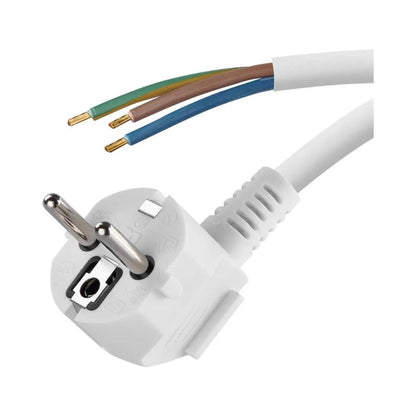 Netzkabel mit EU-Stecker und freiem Ende, 2 m WEISS