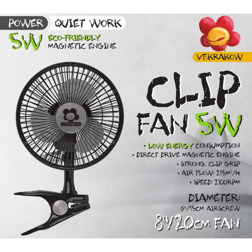 VF Clip Fan 5W, clip-on fan diameter 15 cm