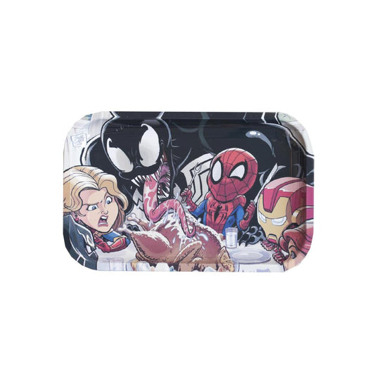 Metal rolling tray Superhero Lunch 275x175x23 mm