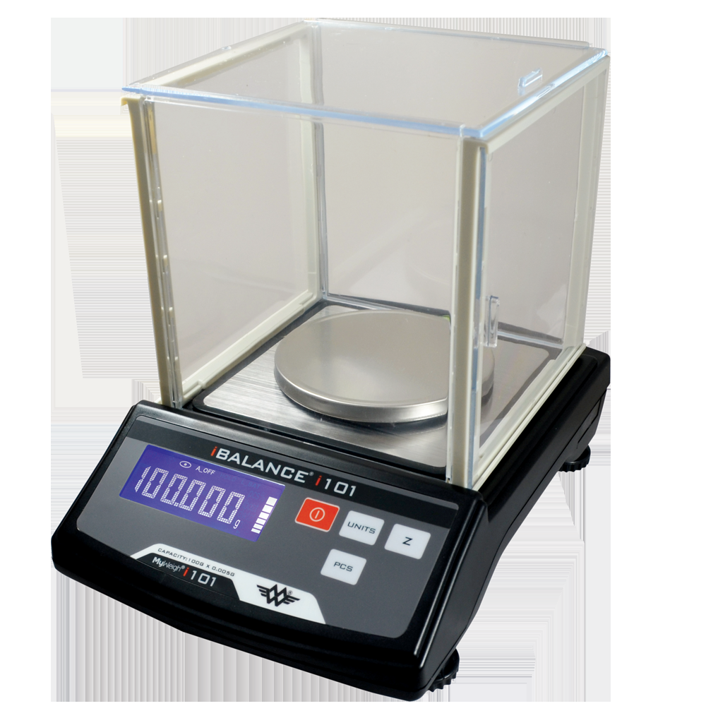 My scale iBalance 101, 100g x 0.005g.