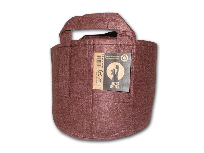 Root Pouch Boxer Brown Textile Flowerpot 25x21 cm - 12 l