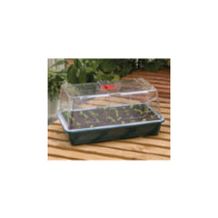 Garland Greenhouse Small High Dome Propagator Black with drainage, hard plastic, unheated, 23x17x18 cm