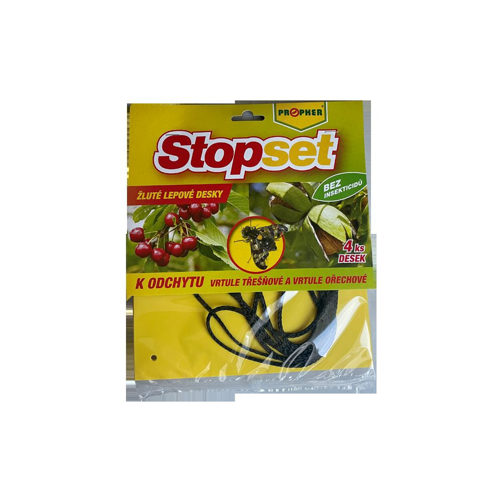 Yellow adhesive sheets Stopset 20x20 cm for helicopter blade capture