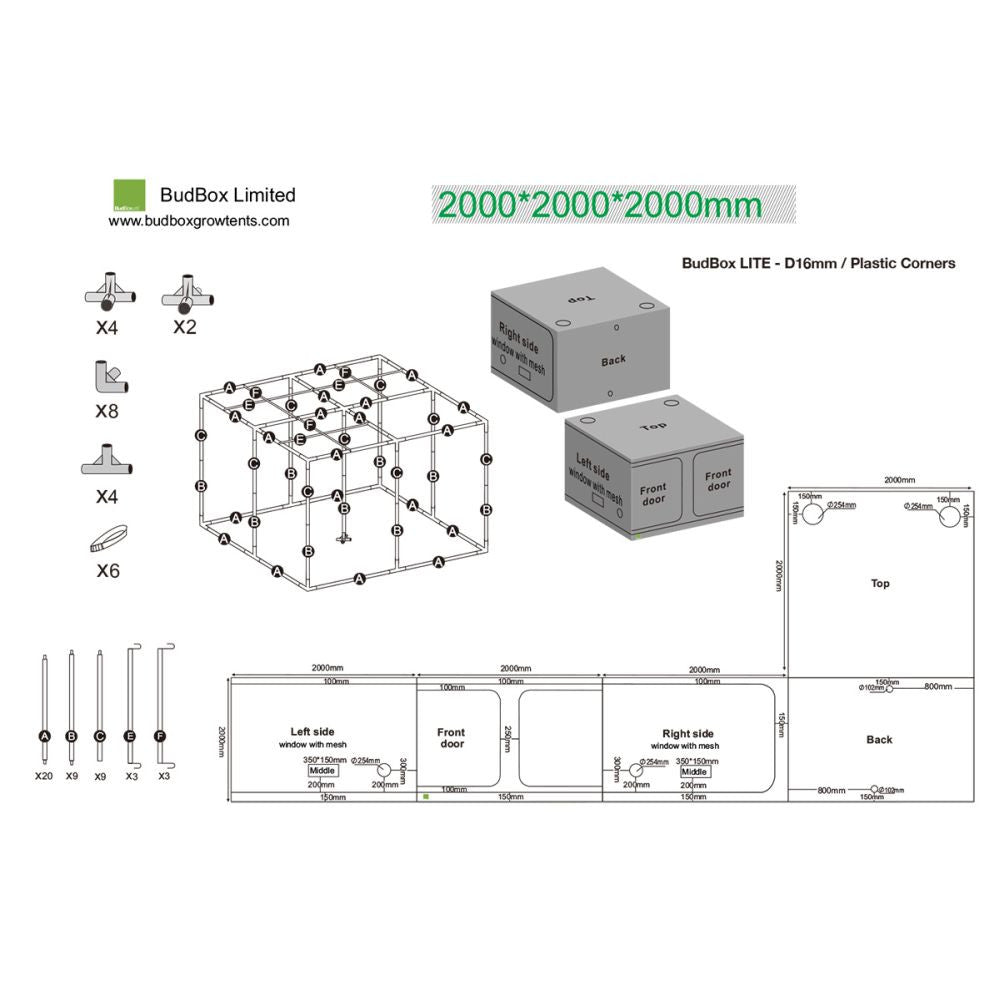 BudBox LITE 200x200x200 cm