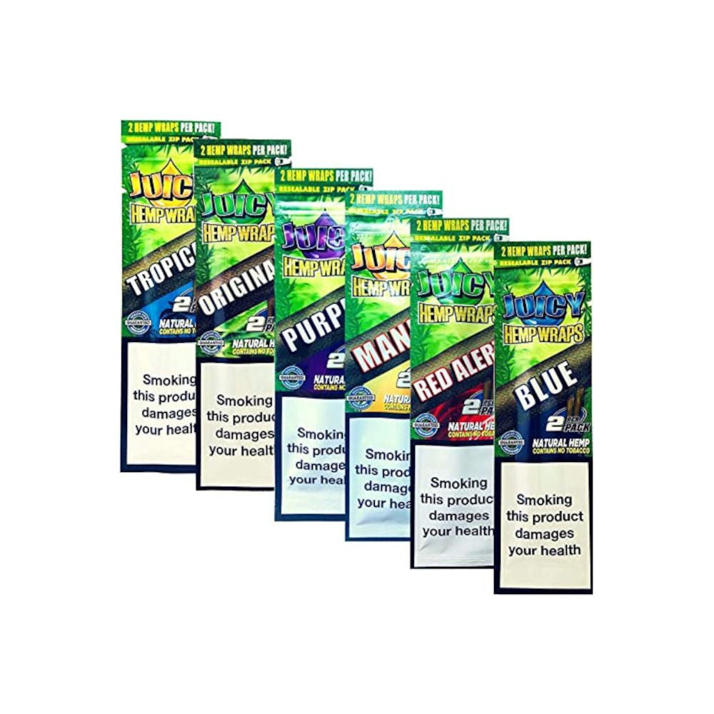 Juicy Jays Hempterp Blunt Wickeln blau, Hanf Blunt, Box 25 Stcs