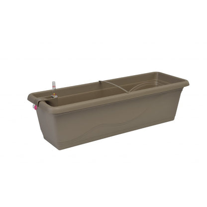 Selbstbewässernder Blumentopf Extra Line SMART, Länge 60cm Taupe