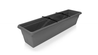 Plastkon Blumenkasten Extra Flor Anthracite, 80x20.5x17 cm