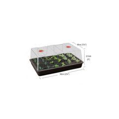 Garland Greenhouse XL High Dome Propagator Black, hard plastic, unheated, 58x40x22.5 cm