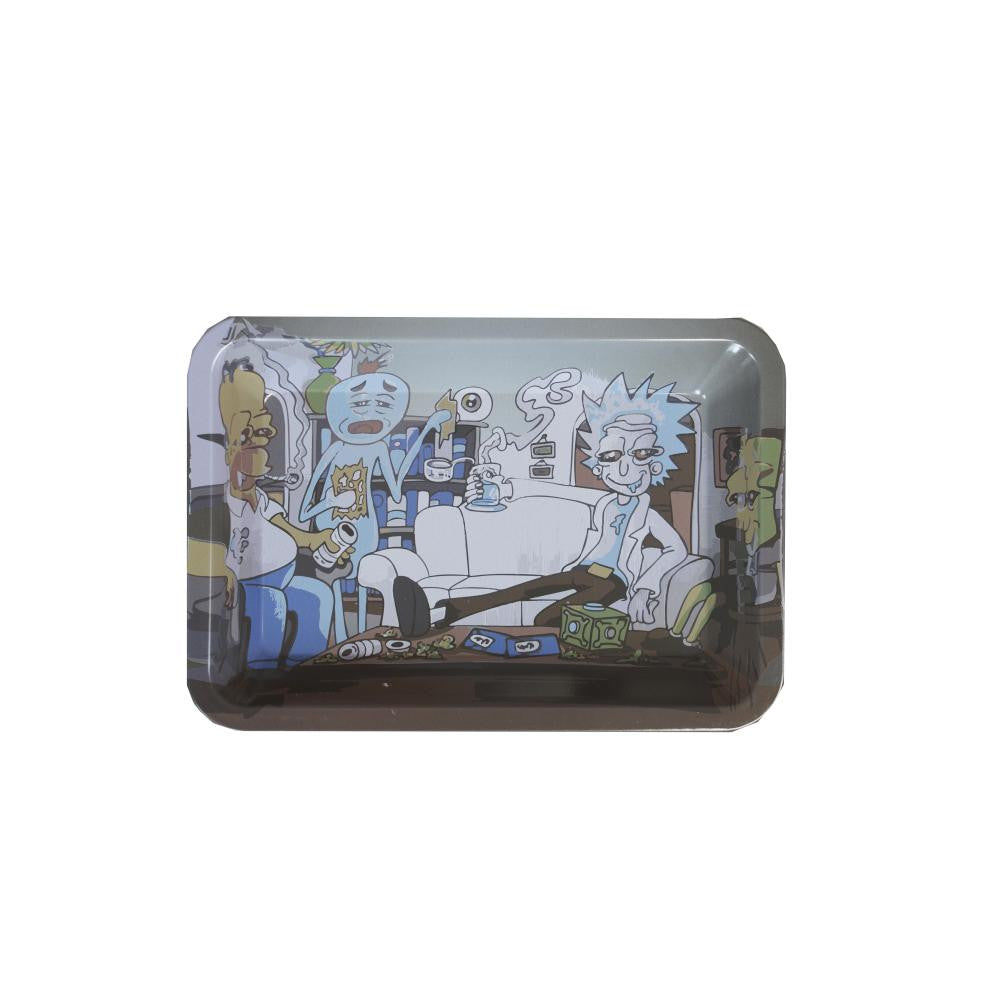 Metal rolling tray Rick&Morty Homer 180x124x13 mm