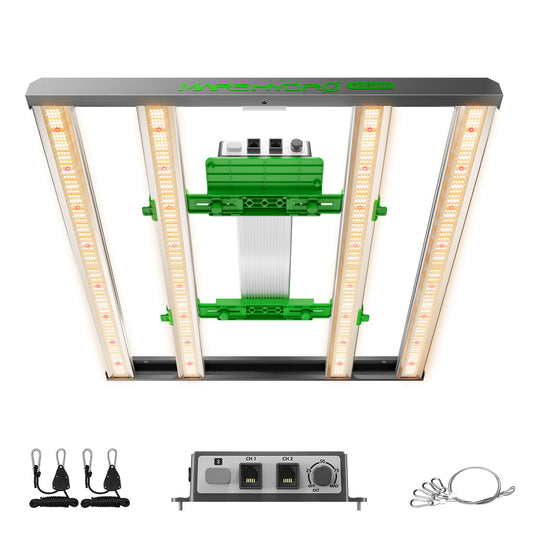 (2024 Neue Version) Mars Hydro FC-E3000 Smart Dimmbare 300W Pflanzenlampe LED für 70×70 cm Wachstum Zelt 1-3 Pflanzen